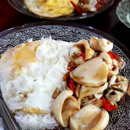กระเพราปลาหมึก..ไข่ดาว