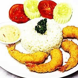 ข้าวสเต็กกุ้ง