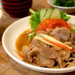 ชุดข้าวหมูผัดขิง