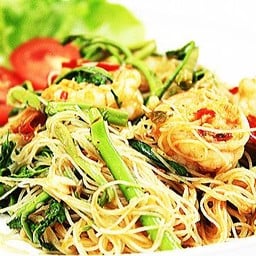 หมี่กระเฉดกุ้งสด