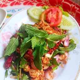 ลาบปลา Mixed sour - hot fish