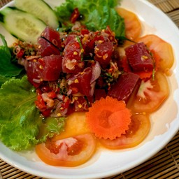 ยำปลาโอสมุนไพร