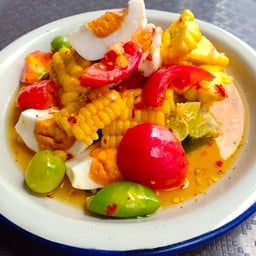ตำไทยข้าวโพดไข่เค็ม