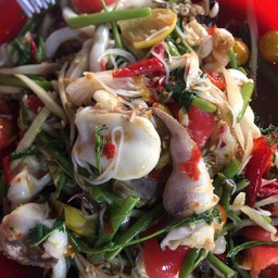 ตำปลาหมึก