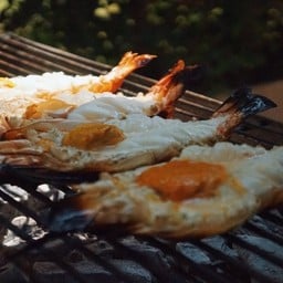 ชุดกุ้งแม่น้ำเผาขาวละออ 3 ตัว