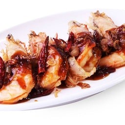 กุ้งแชบ๊วยราดซอสมะขาม