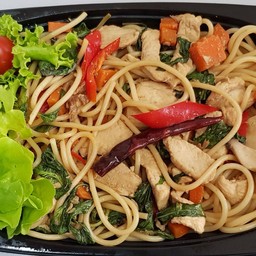 F-206 สปาเก็ตตี้ผัดขี้เมาไก่