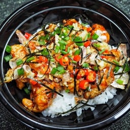 ข้าวไก่เกาหลีผัดพริกกระเทียมไข่ออนเซ็น