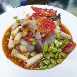 ตำไหลบัวกุ้งสด