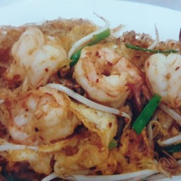 ผัดไทยวุ้นเส้นกุ้งสด
