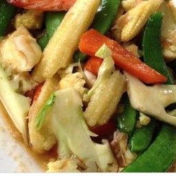 ผัดผักรวมกุ้ง
