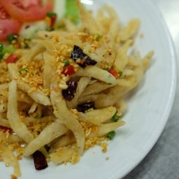 ปลาเงินผัดพริกเกลือ