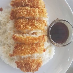 ข้าวหน้าปลาทอดซอสเทริยากิ