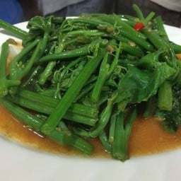 ยอดมะระไฟแดงStir-Fried Bitter Melon Tip With Chillis