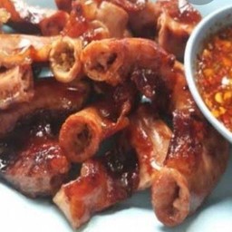 ไส้อ่อนหมูย่าง