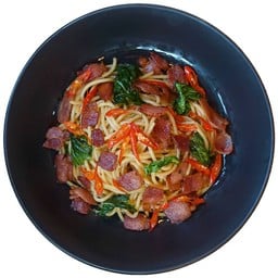 Spaghetti Bacon and Chilli