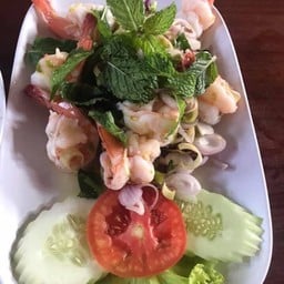 กุ้งพล่า shrimp with chili tasty sauce