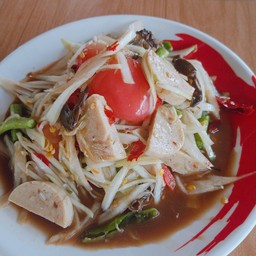 ส้มตำปูปลาร้าหมูยอ