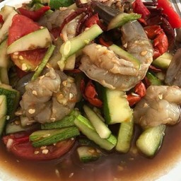 ตำแตงกุ้งสดปลาร้า