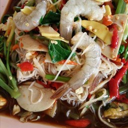 ตำป่าปูปลาร้ากุ้งสด