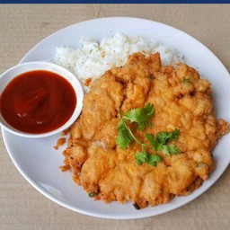 ข้าวไข่เจียวกุ้งสับ