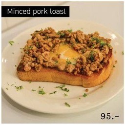 Minced pork toast with egg