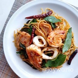 สปาเก็ตตี้ผัดพริกเผาทะเล