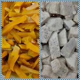 ฟักทอง+ เผือก+ น้ำกะทิ