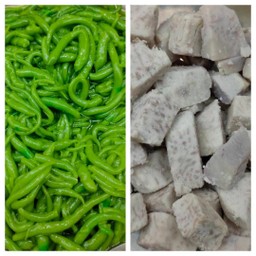 ลอดช่อง + เผือก + น้ำกะทิ