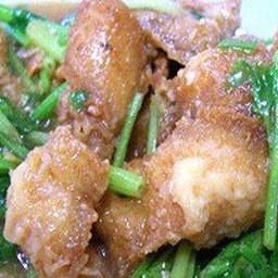 เนื้อปลาผัดขึ้นฉ่าย Saute'fish with celery (fillets)