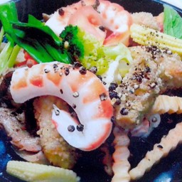 กุ้งกระทะพริกไทยดำ