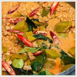 แกงเผ็ดฟักทอง มังสวิรัติ