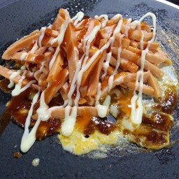 แป้งเลือกได้+ไข่ไก่+พริกเผา+ไส้กรอก