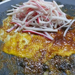 แป้งเลือกได้+ไข่ไก่+พริกเผา+ปูอัด