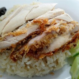 ข้าวมันไก่ผสม ต้ม-ทอด