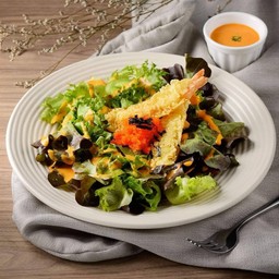 Spicy tempura salad