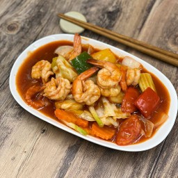 กุ้งผัดเปรี้ยวหวาน