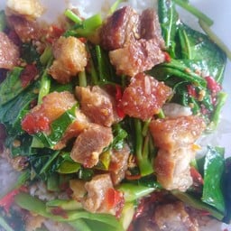 คะน้าหมูกรอบเป็นกับข้าว