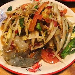 ตำกุ้งสด