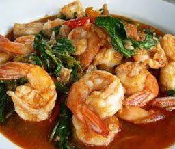 ผัดกระเพรากุ้ง (เป็นกับข้าว)