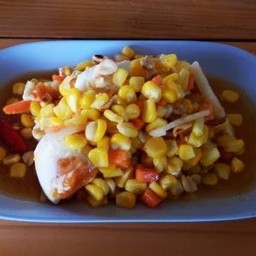 paya Salad with Corn and Salted egg