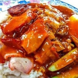 ข้าวหมูแดงหมูกรอบบิ๊กป๋วย