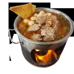 ซี่โครงหมูเย็นตาโฟหม้อไฟ+บะหมี่(เล็ก)