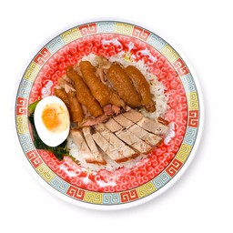 ข้าวขาหมู + หมูกรอบ