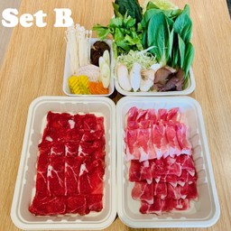 Shabu Set b (หมู+เนื้อ)
