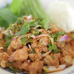 ลาบข้อไก่ทอด