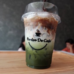 Matcha coffee latte