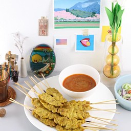 หมูสะเต๊ะ เซตกลาง 20 ไม้