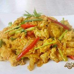 ข้าวไก่ผัดผงกะหรี่
