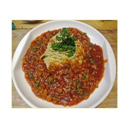 สปาเก็ตตี้ ซอสโบโลเนส ไก่ (แถมฟรีซุปมิโซะ)